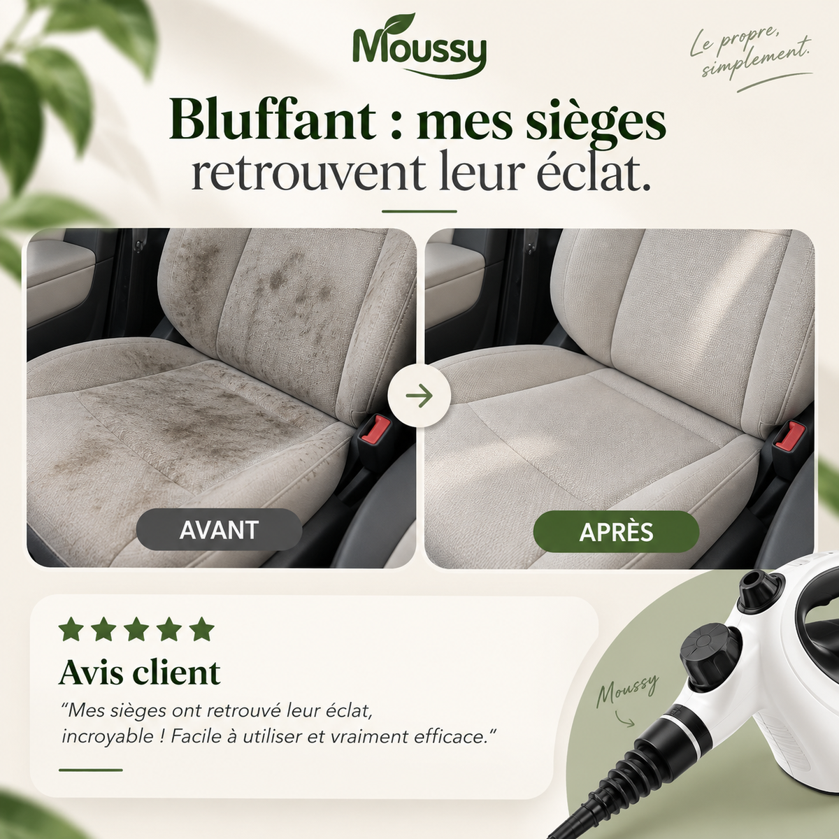 Moussy™ — Nettoyeur Vapeur Multifonction