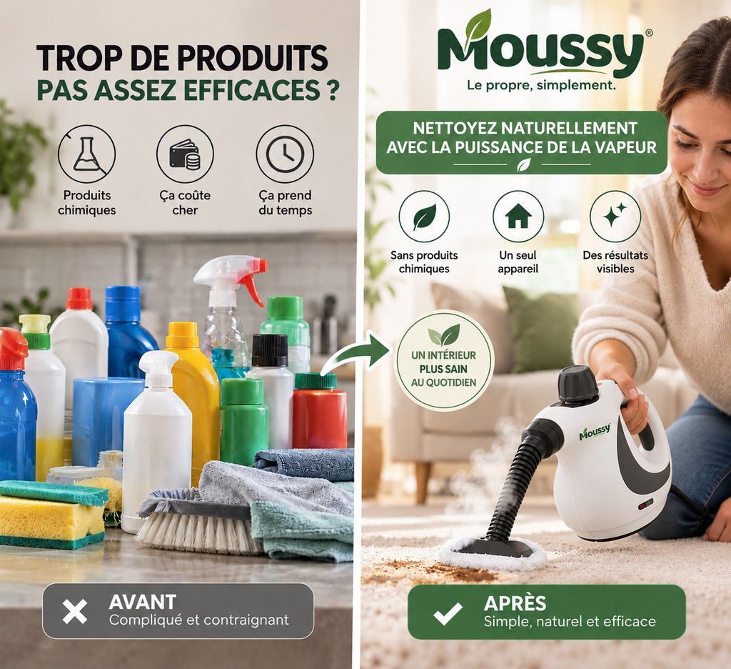 Moussy™ — Nettoyeur Vapeur Multifonction